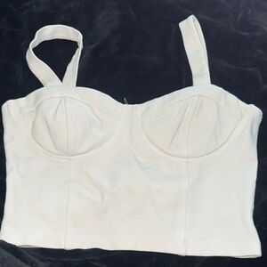 Shinestar White Bustier Top